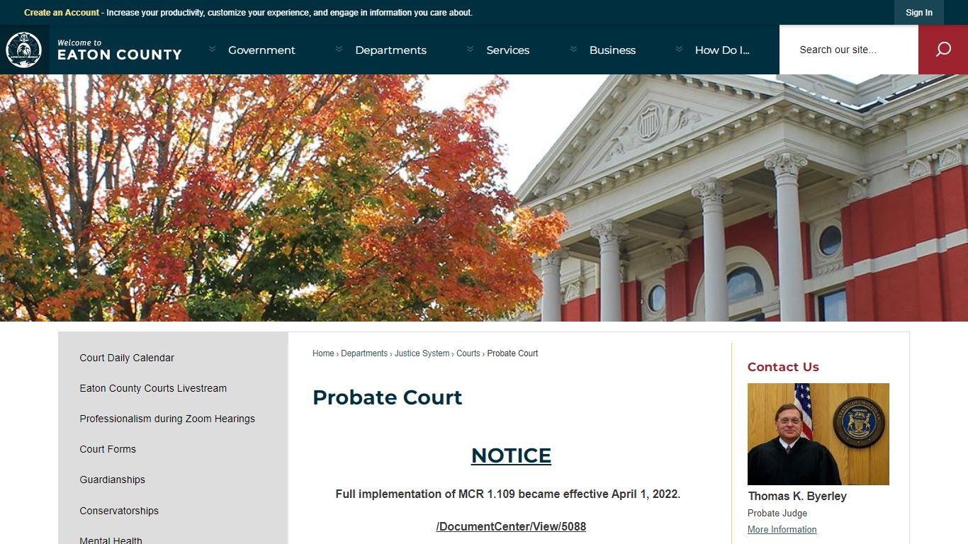 Probate Court | Eaton County, MI